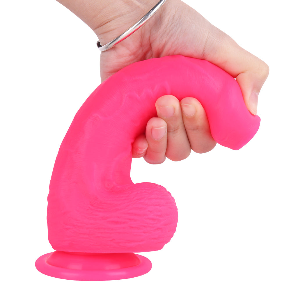 Gode Réaliste Rose En Silicone Non Circoncis 20,3 cm