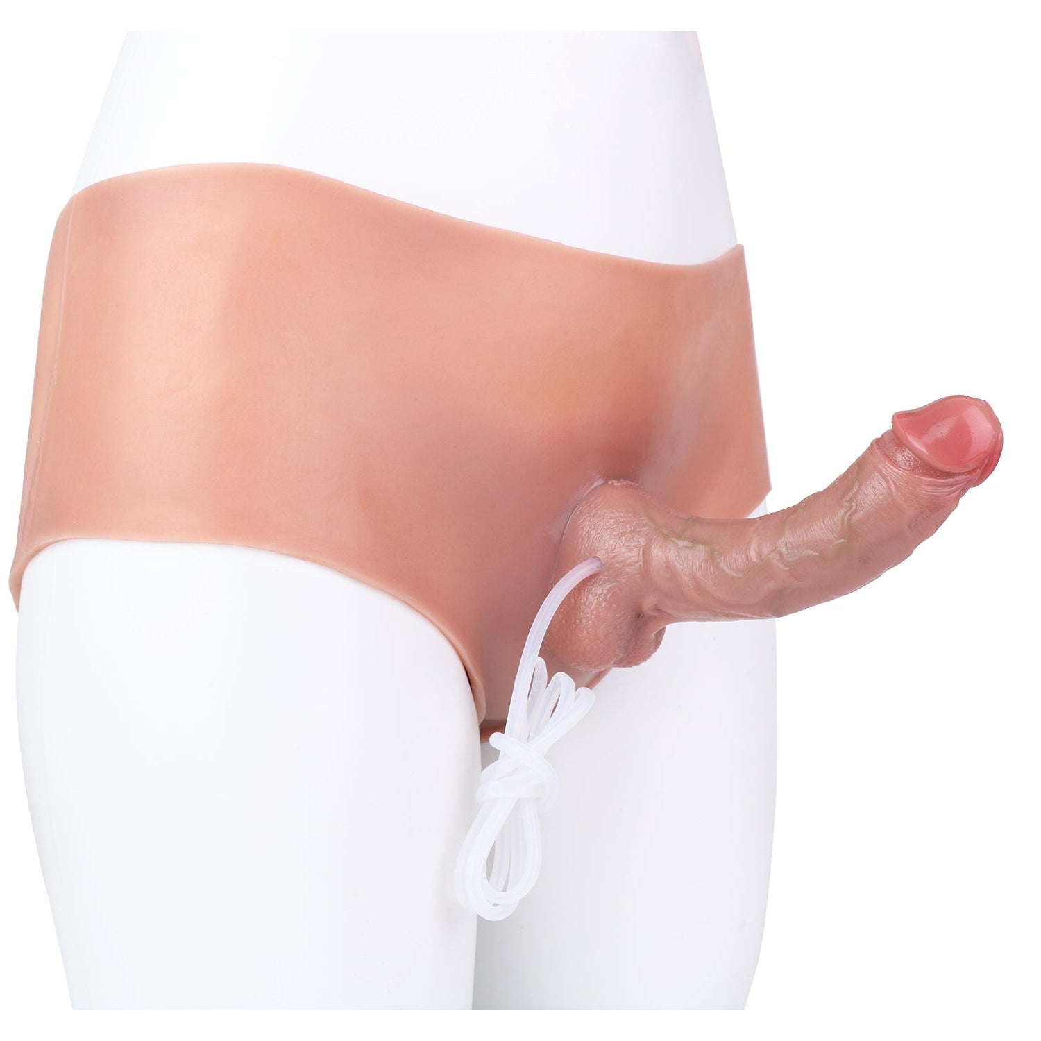 16 Cm Pantalon Gode Ceinture Éjaculateur En Silicone