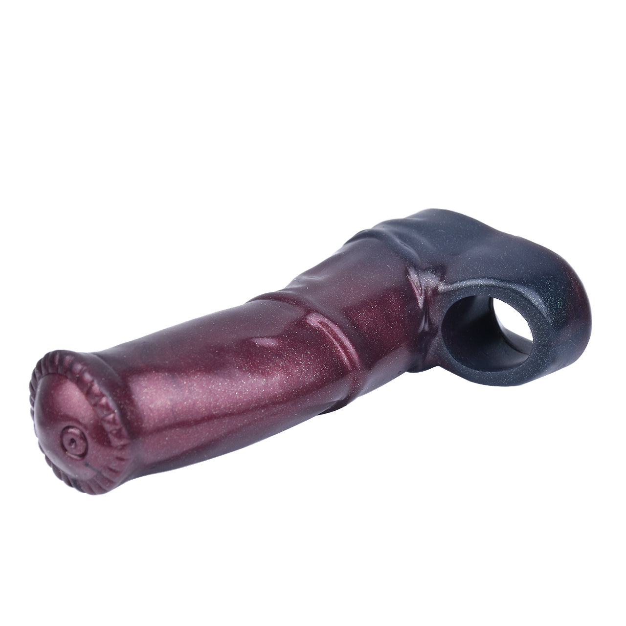 17,5 CM Noire Silicone Gaine à Pénis Cheval