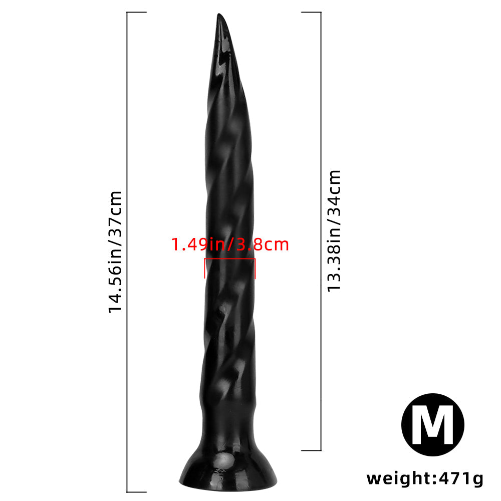 Gode Nervuré Extra Long Effilé 35,5 cm