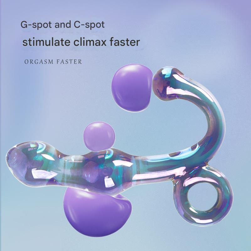 Gode en Verre Point G et Clitoridien