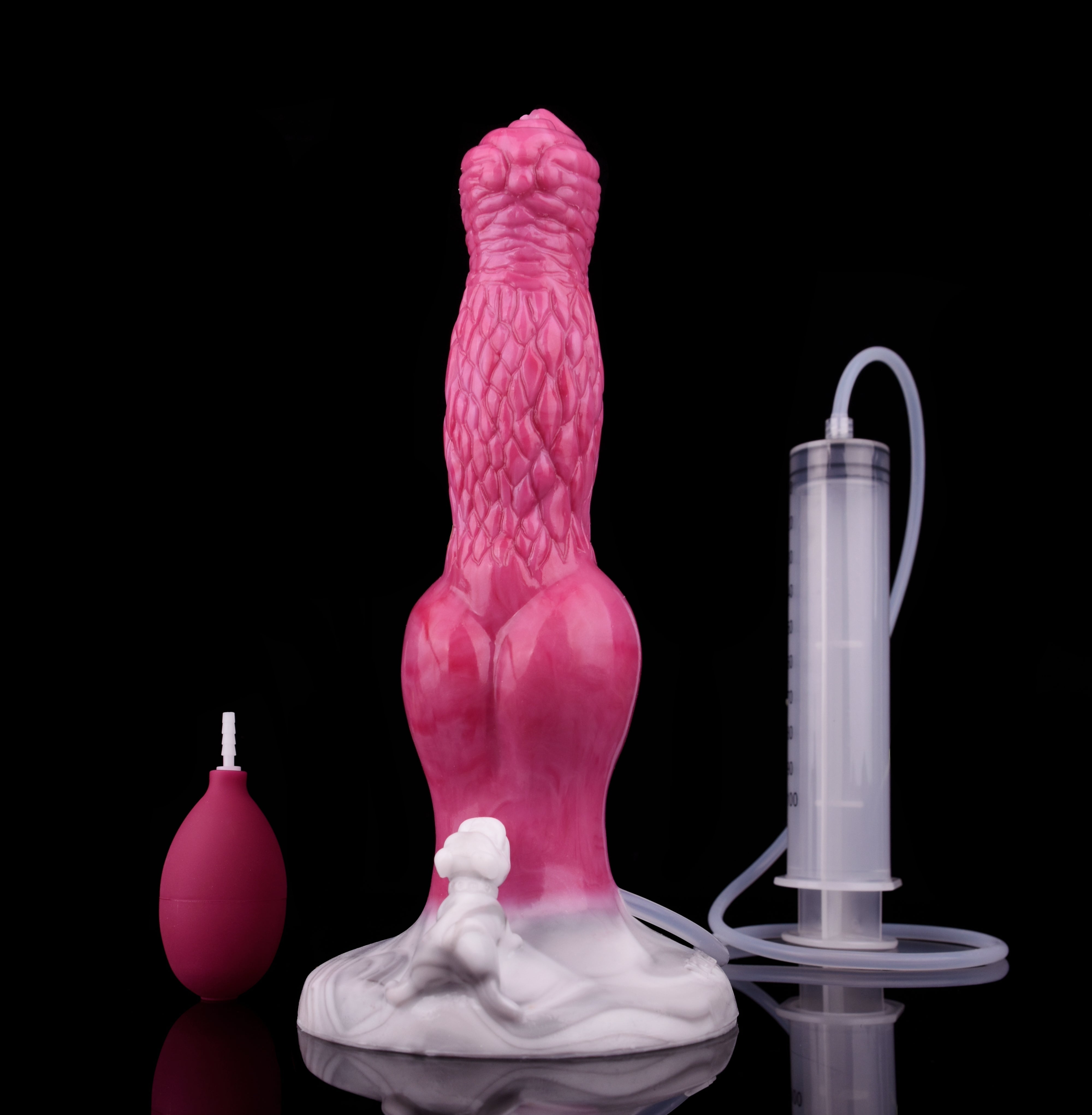 22.5 CM  Rose Fantaisie Monstrueux Chien Gode Ejaculation