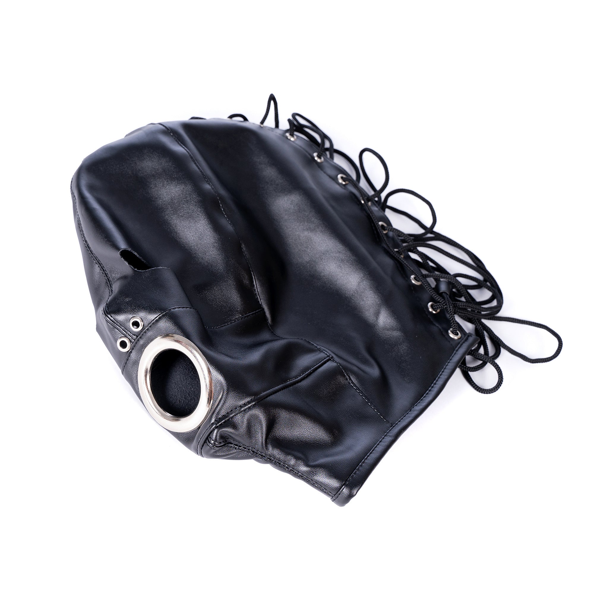 Noir Masque Esclave avec BDSM Bâillon Dildo