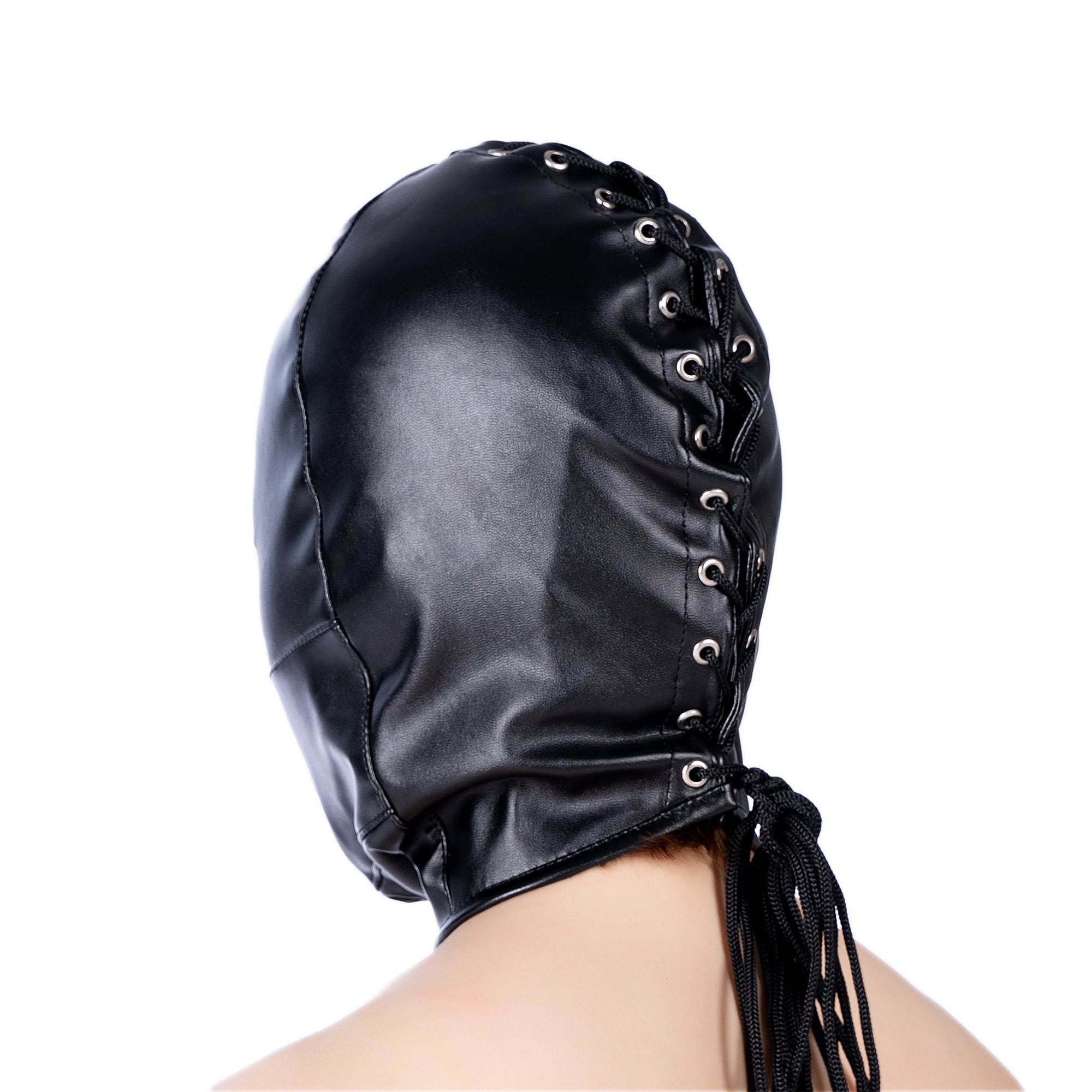 Noir Masque Esclave avec BDSM Bâillon Dildo