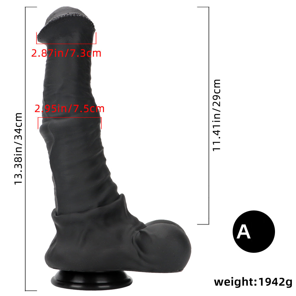 Gros Gode Fantaisie Noir De Cheval XXL 33 cm