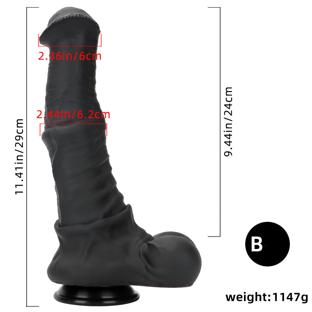 Gros Gode Fantaisie Noir De Cheval XXL 33 cm