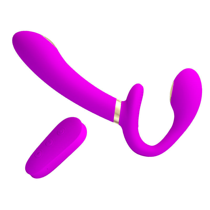 Gode Ceinture Sans Harnais Violet Vibrant Avec Électro
