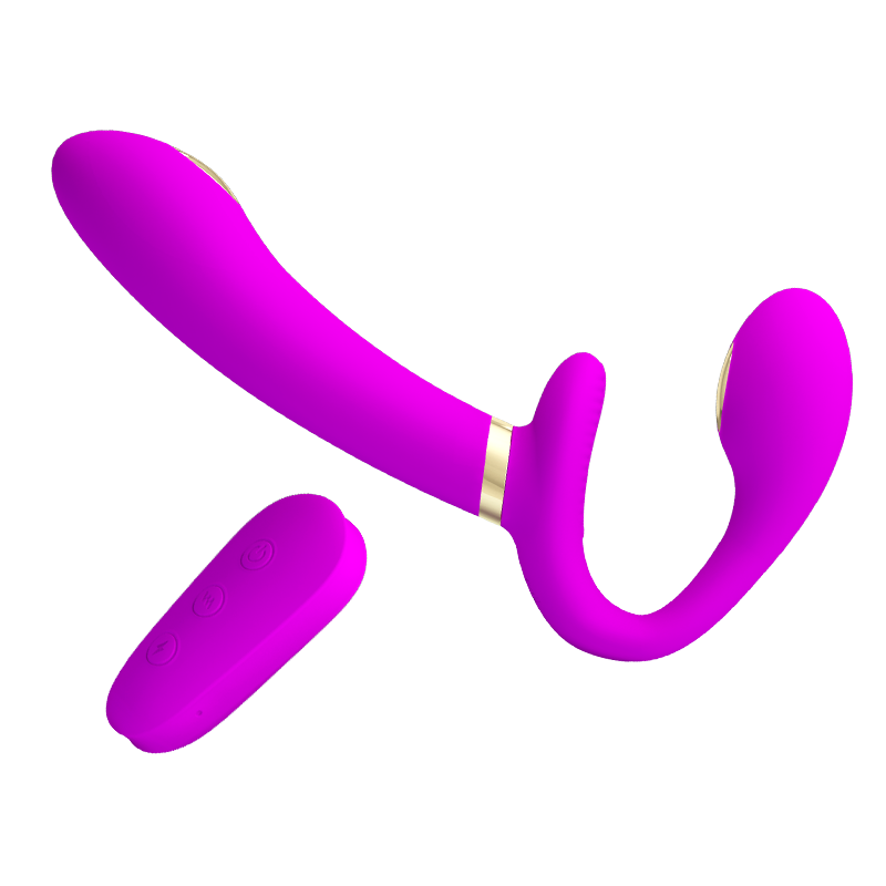 Gode Ceinture Sans Harnais Violet Vibrant Avec Électro