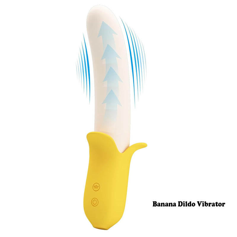 Vibromasseur Banane Point G Clitoridiens en Silicone 19,3 cm