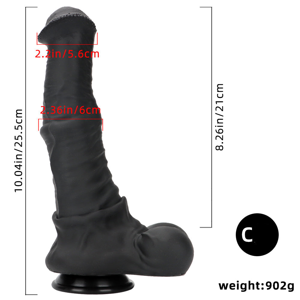Gros Gode Fantaisie Noir De Cheval XXL 33 cm