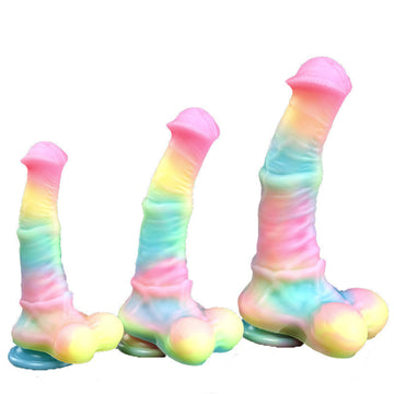 Gode Arc-en-Ciel Cheval Fantasy Lumineux 32 cm