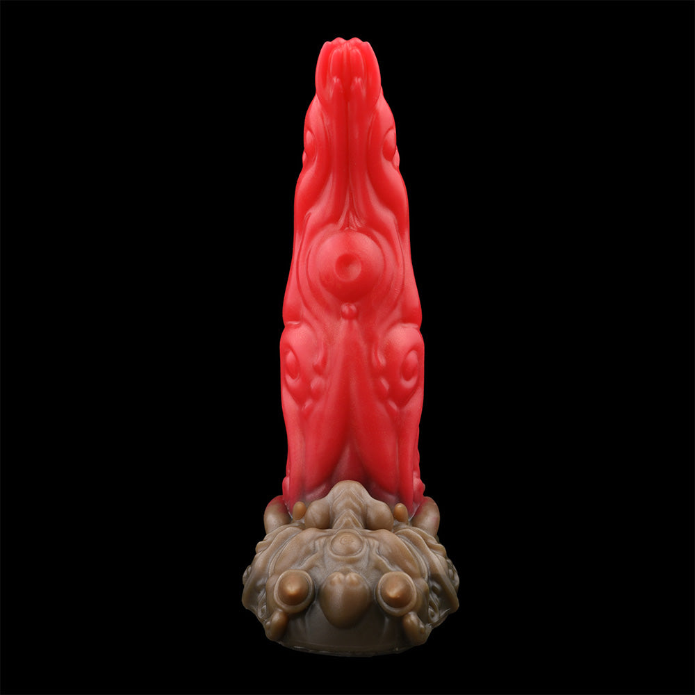 24,9 Cm Gode Langue Monstre Rouge À Dents De Démon