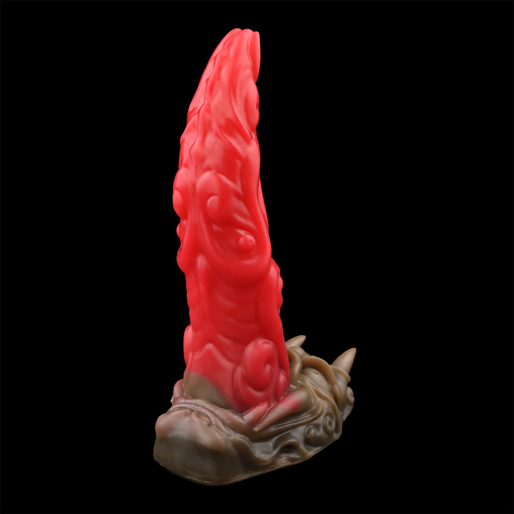 24,9 Cm Gode Langue Monstre Rouge À Dents De Démon
