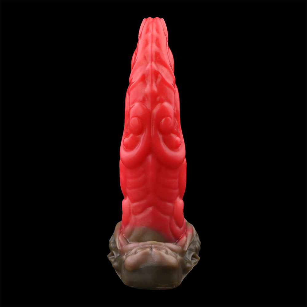 24,9 Cm Gode Langue Monstre Rouge À Dents De Démon