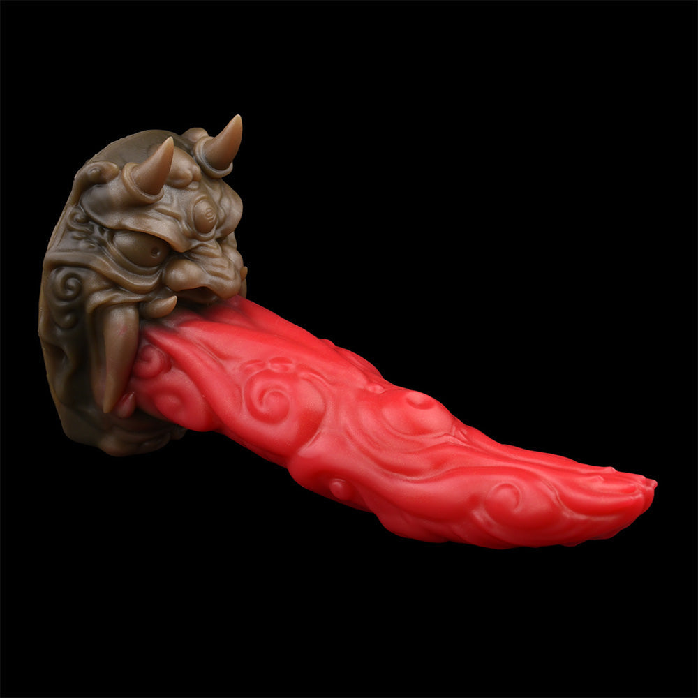 24,9 Cm Gode Langue Monstre Rouge À Dents De Démon
