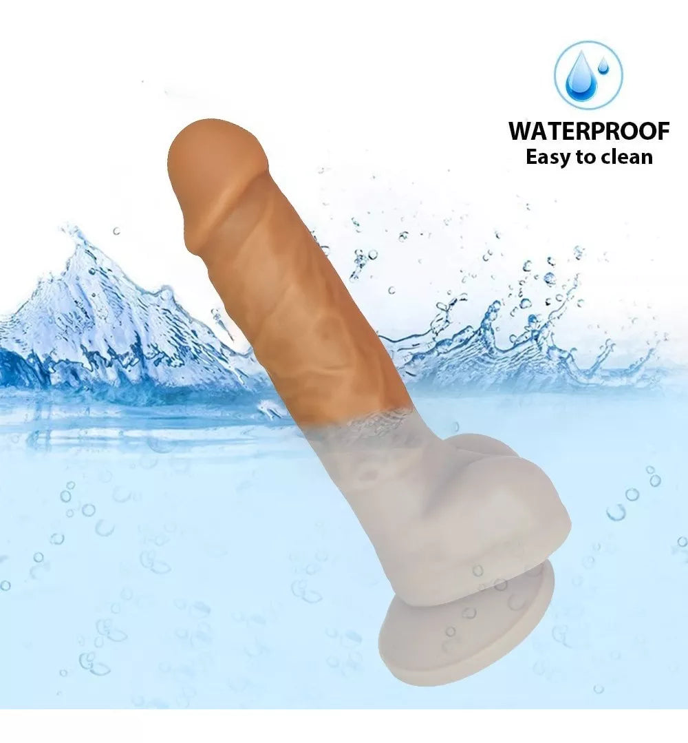 Gode Hyper Realiste Double Densité en Silicone 16 cm avec Ventouse