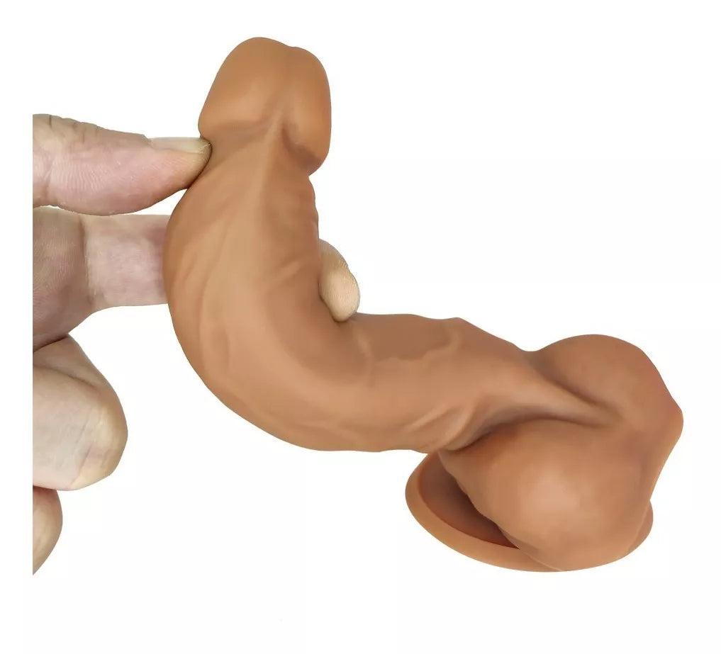 Gode Hyper Realiste Double Densité en Silicone 16 cm avec Ventouse