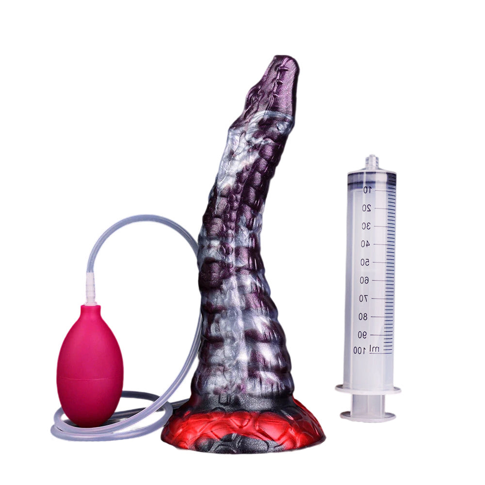 Gode Dragon Éjaculateur Fantasy Courbé 25 cm