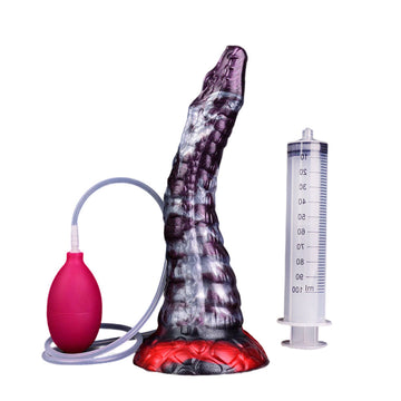 Gode Dragon Éjaculateur Fantasy Courbé 25 cm