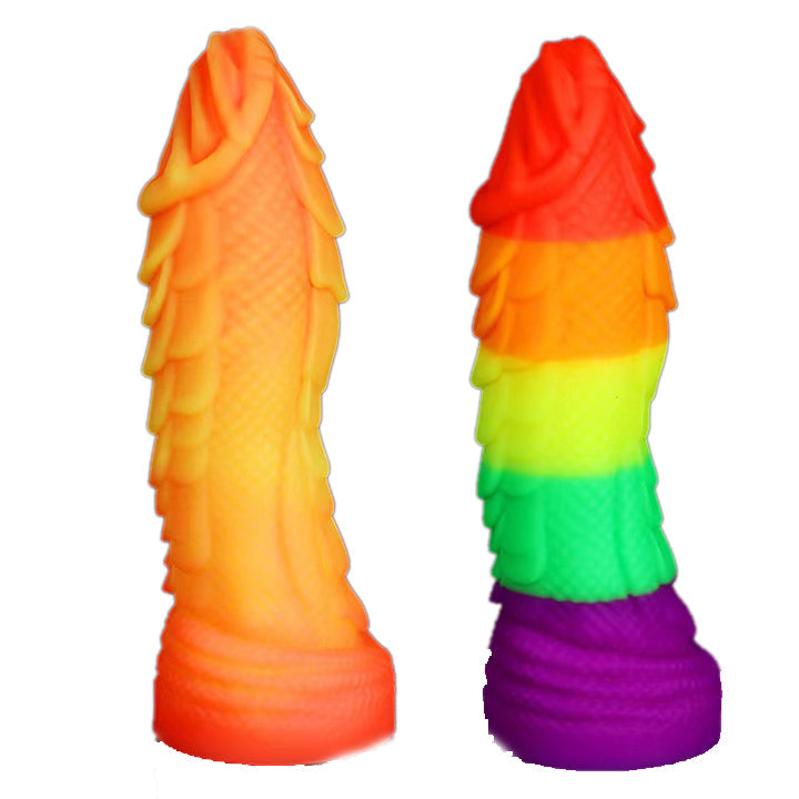 Gode de Dragon Arc-en-Ciel Fantasy Epais 21 cm