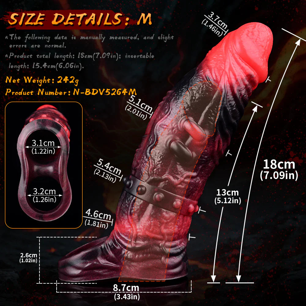 Raised Remote Control Vibrating Penis Sleeve