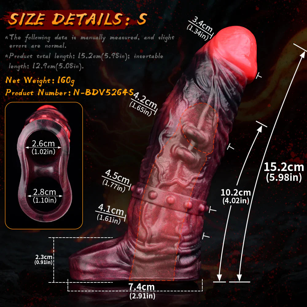 Raised Remote Control Vibrating Penis Sleeve