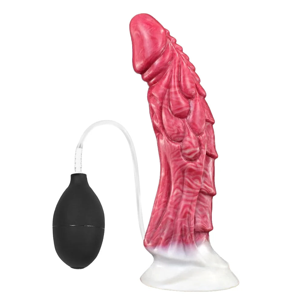 Gode Dragon Éjaculateur Fantasy Rose 21,2 cm