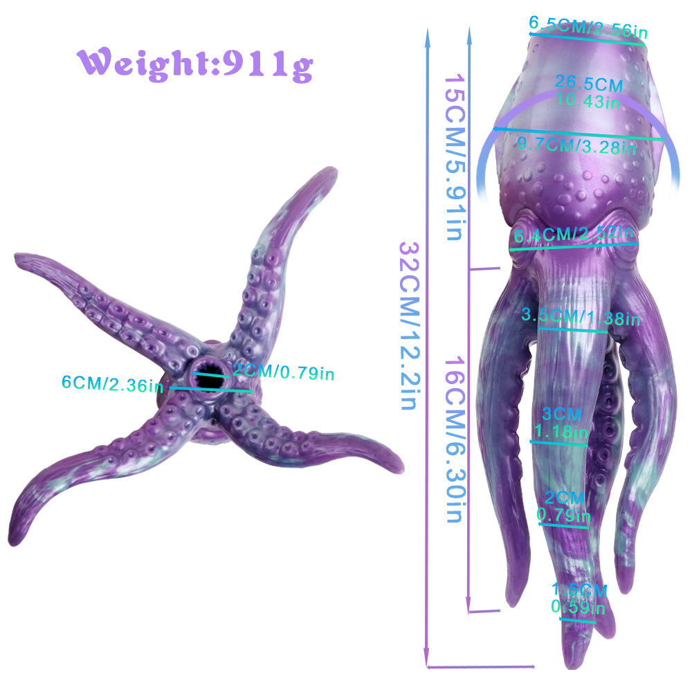 Masturbateur Alien Poulpe Violet Silicone pour Homme