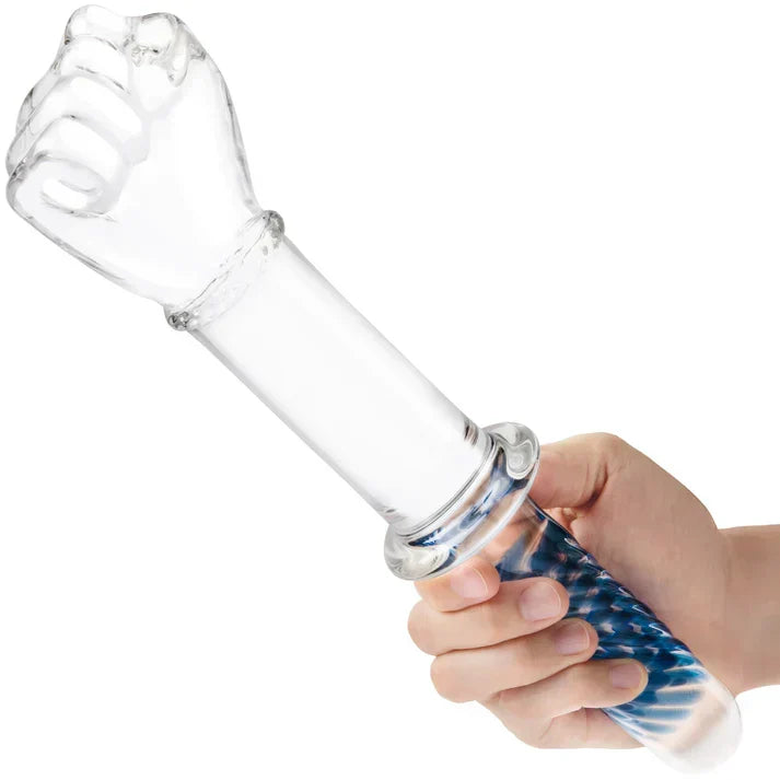 Gros Gode en Verre Transparent Fist avec Poignée