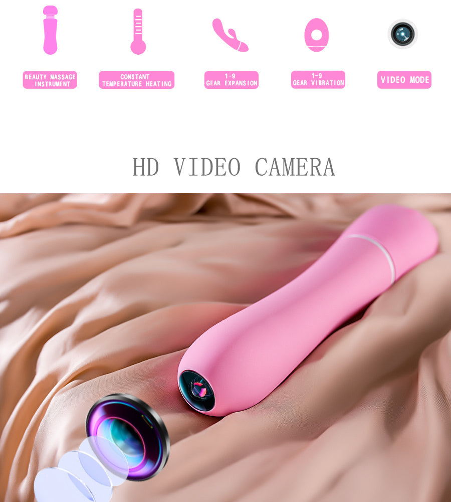 Rose Application Contrôlé Caméra HD Gode Vibrant