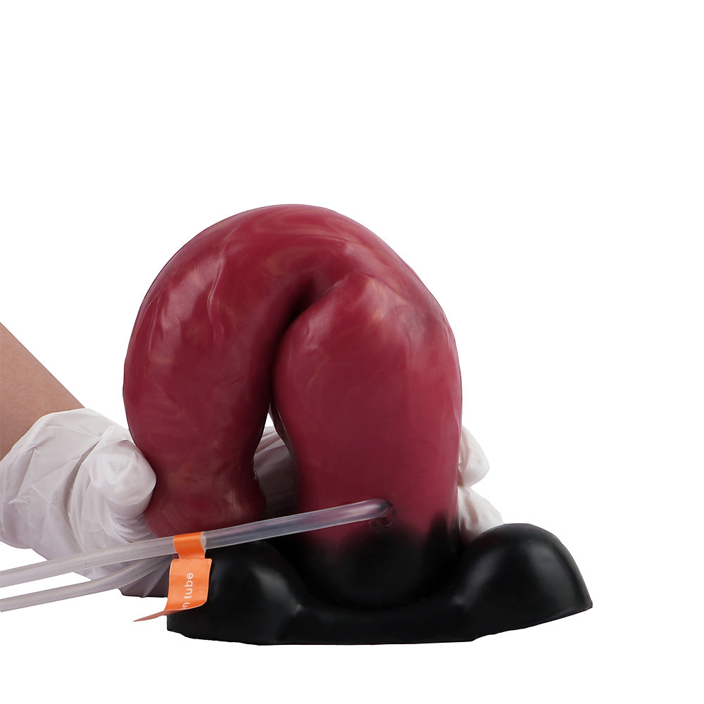Gode Chien Ejaculateur Fantaisie Rouge Avec 22,9 cm