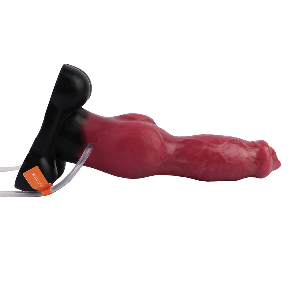 Gode Chien Ejaculateur Fantaisie Rouge Avec 22,9 cm