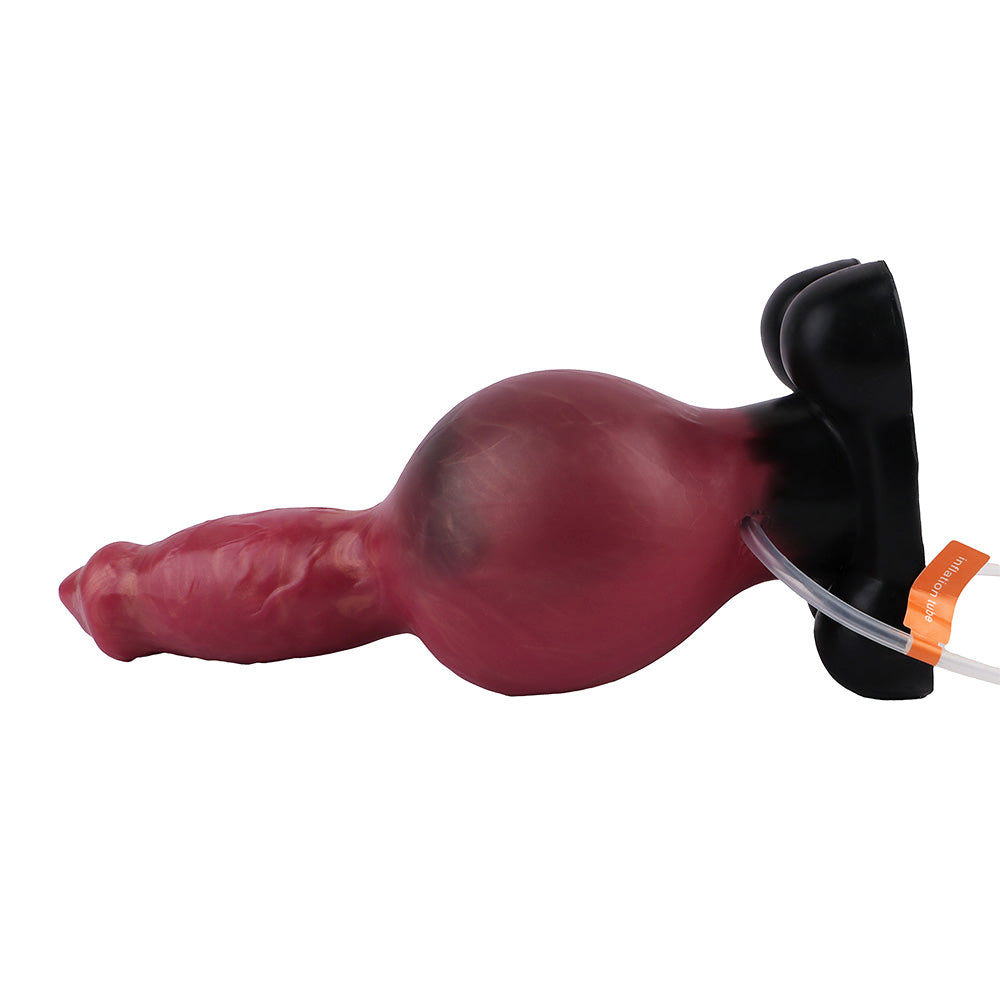 Gode Chien Ejaculateur Fantaisie Rouge Avec 22,9 cm