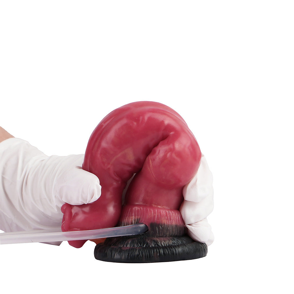 Gode Fantasy Rouge Gonflable éjaculateur 18 cm