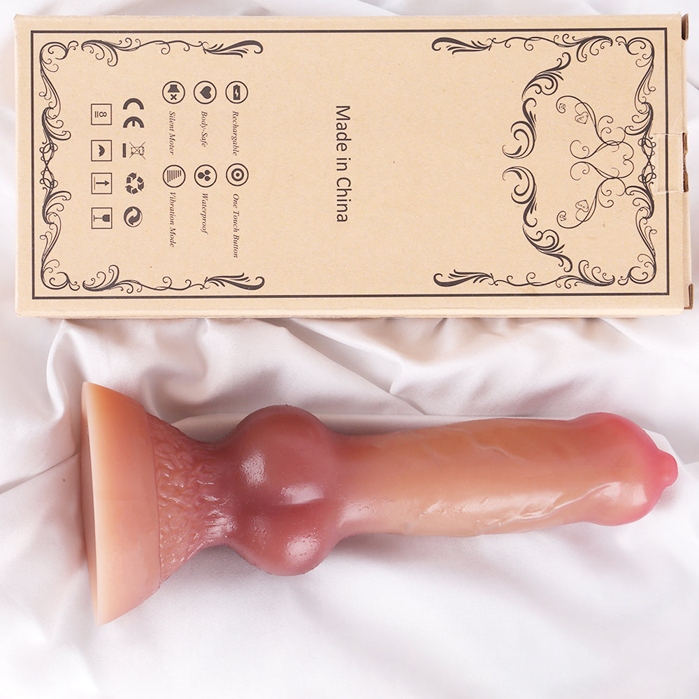Gode Fantasy Loup Souple 18 cm Avec Nœud