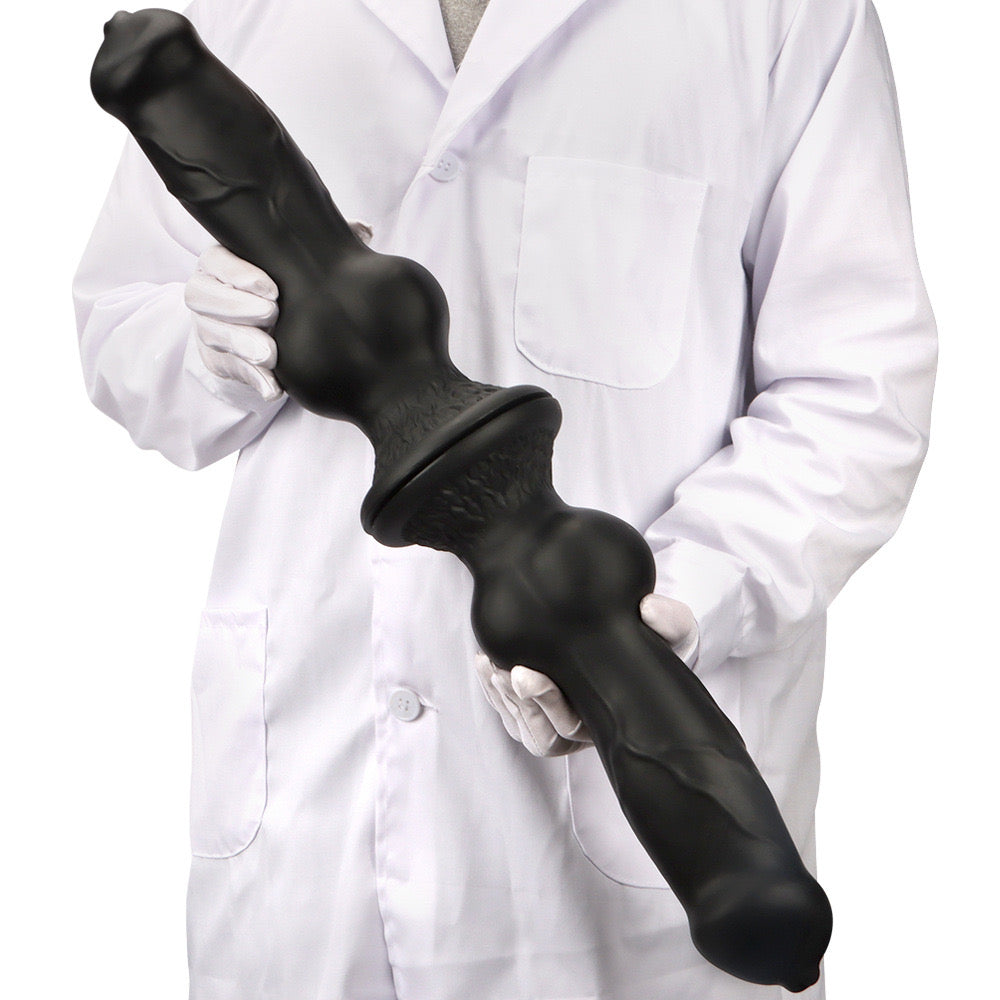 Gode Fantasy Noir Géant Texturé 25 cm