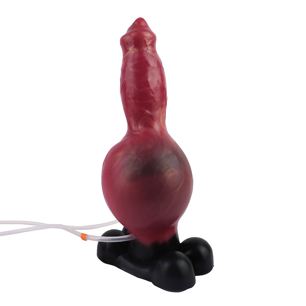 Gode Chien Ejaculateur Fantaisie Rouge Avec 22,9 cm