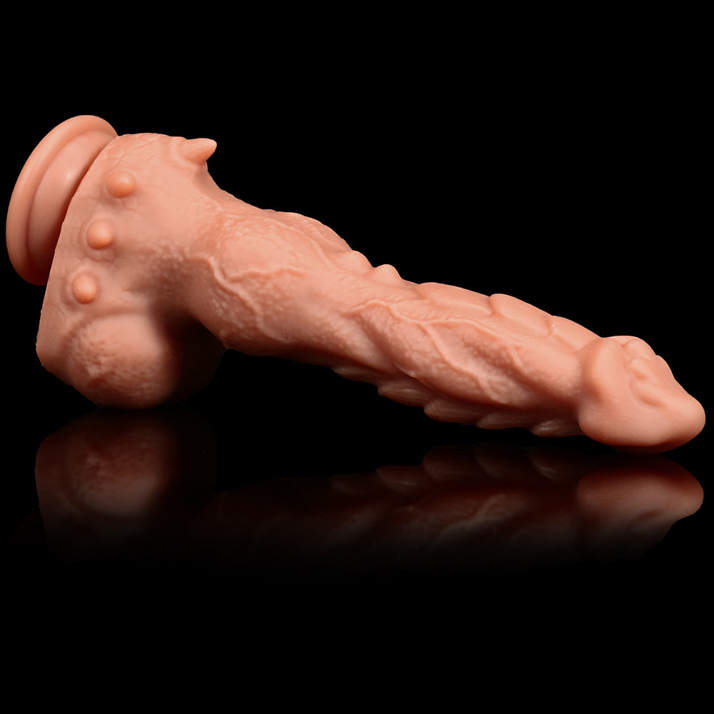 Gode Monstre 24,5 Cm À Pointes Avec Nœud