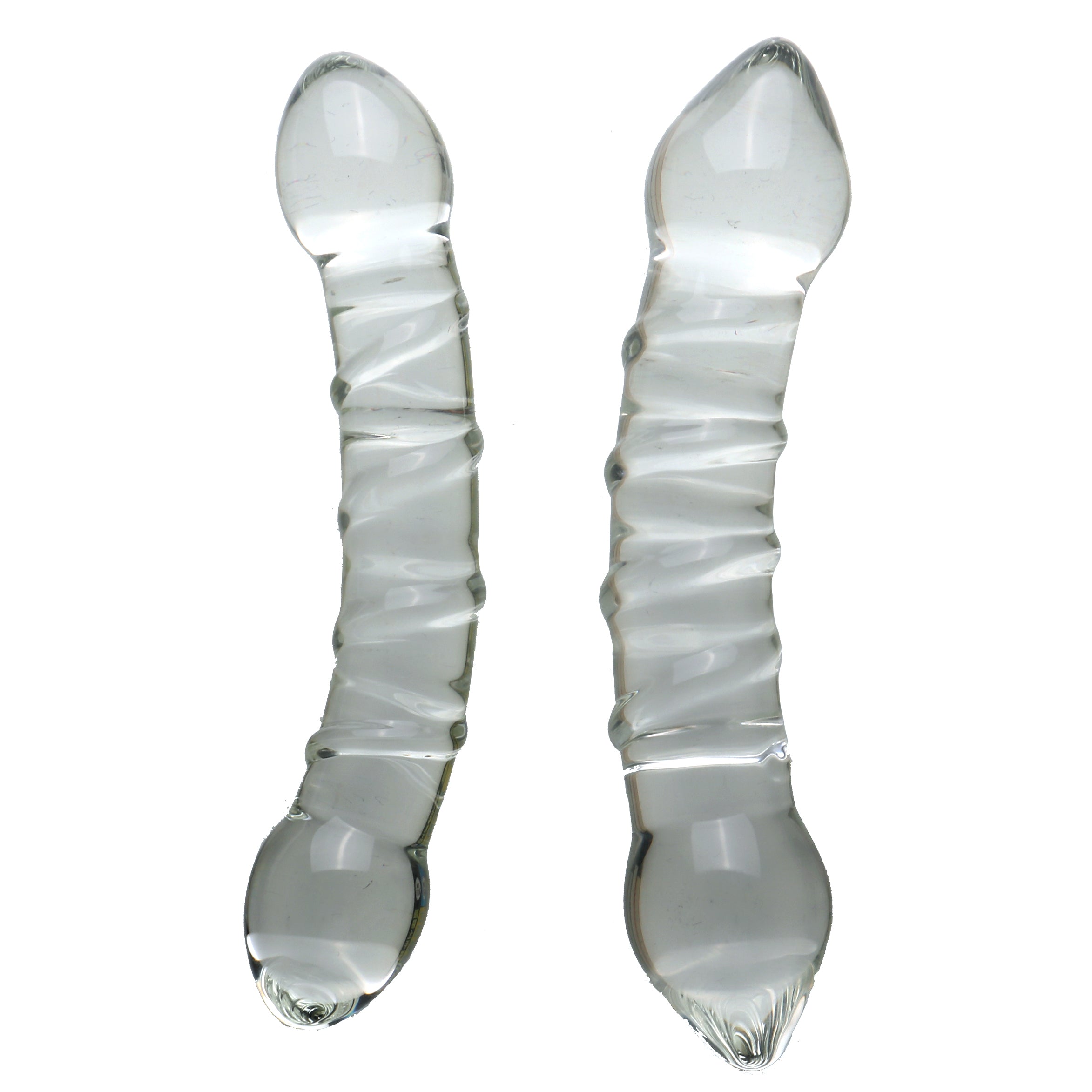 Double Gode Verre Transparent Lisse