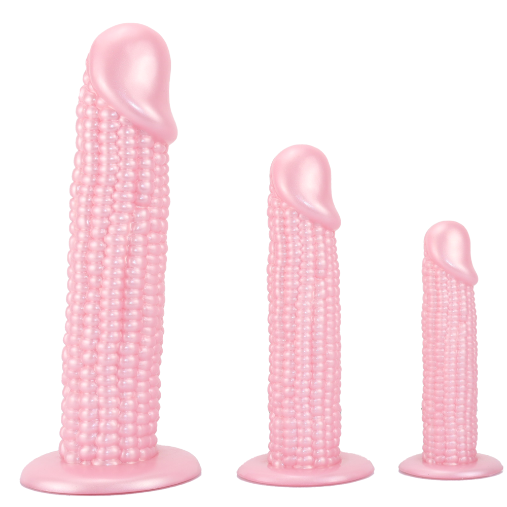 Gode Maïs Souple Texturé Anal Fantaisie avec Ventouse