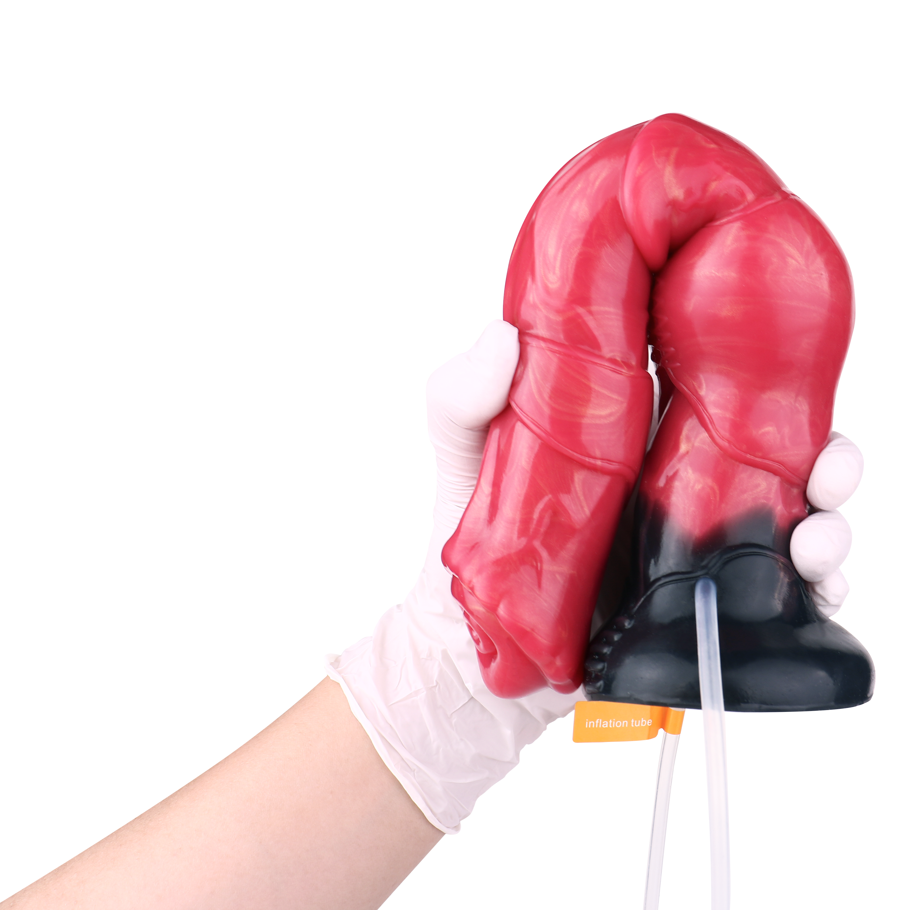 29,8 CM Rouge Éjaculateur Gode Cheval Gonflable