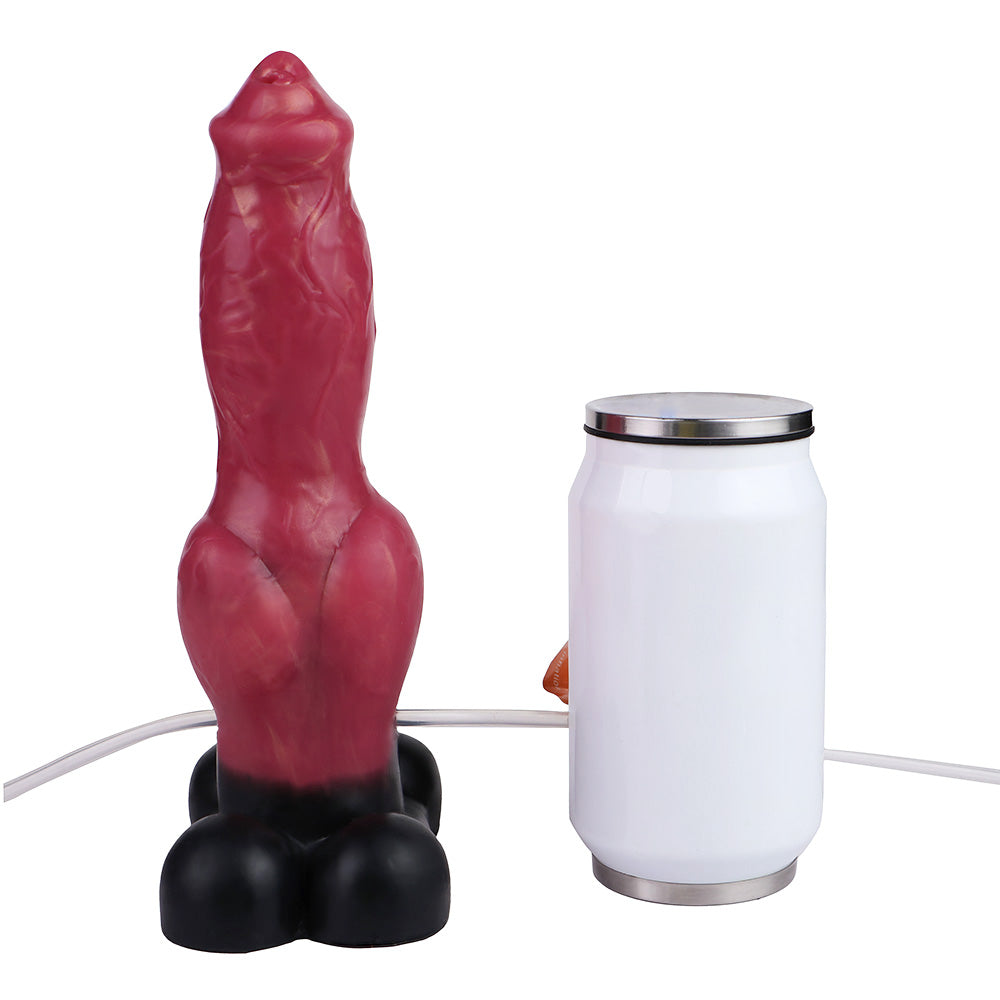 Gode Chien Ejaculateur Fantaisie Rouge Avec 22,9 cm