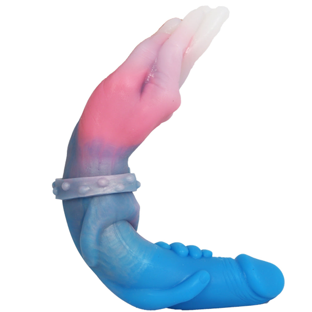 Double Gode Fist Main Fantasy Souple Gros 33 cm