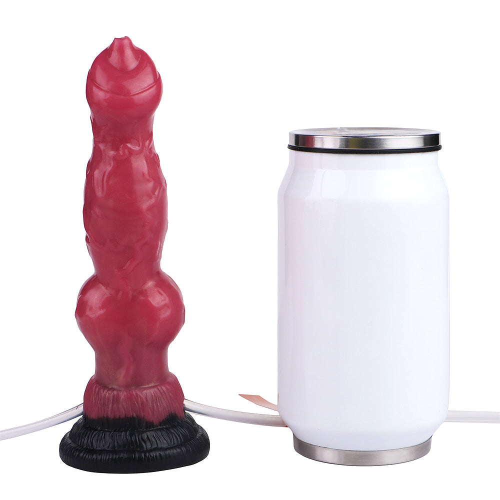 Gode Fantasy Rouge Gonflable éjaculateur 18 cm