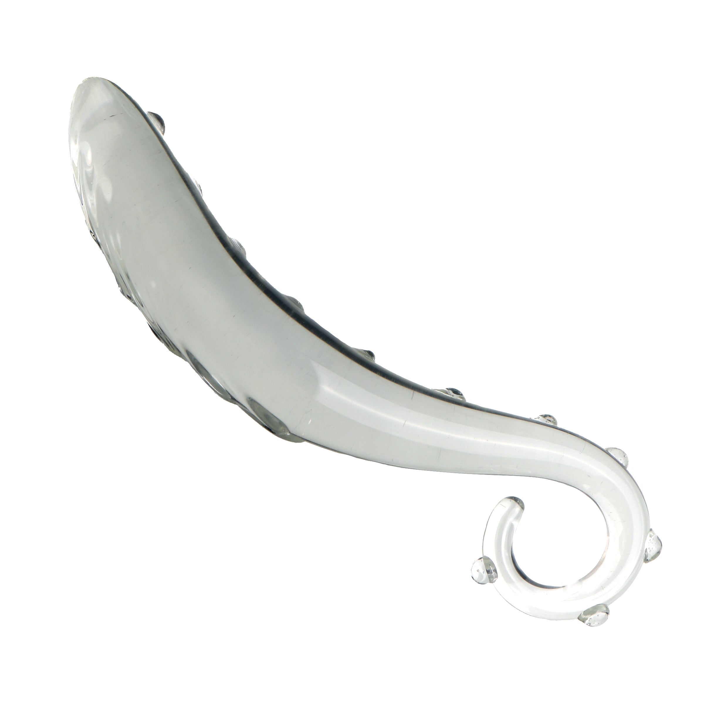 Gode En Verre Tentacule Transparent Courbé