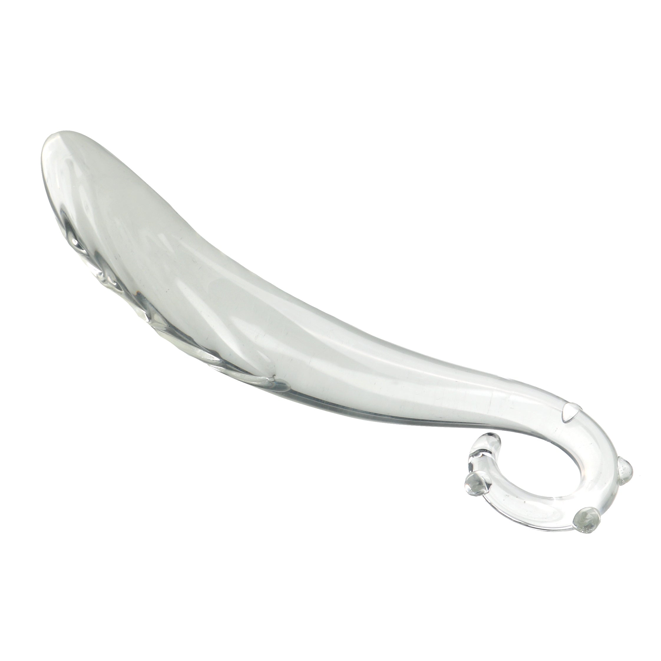 Gode En Verre Tentacule Transparent Courbé