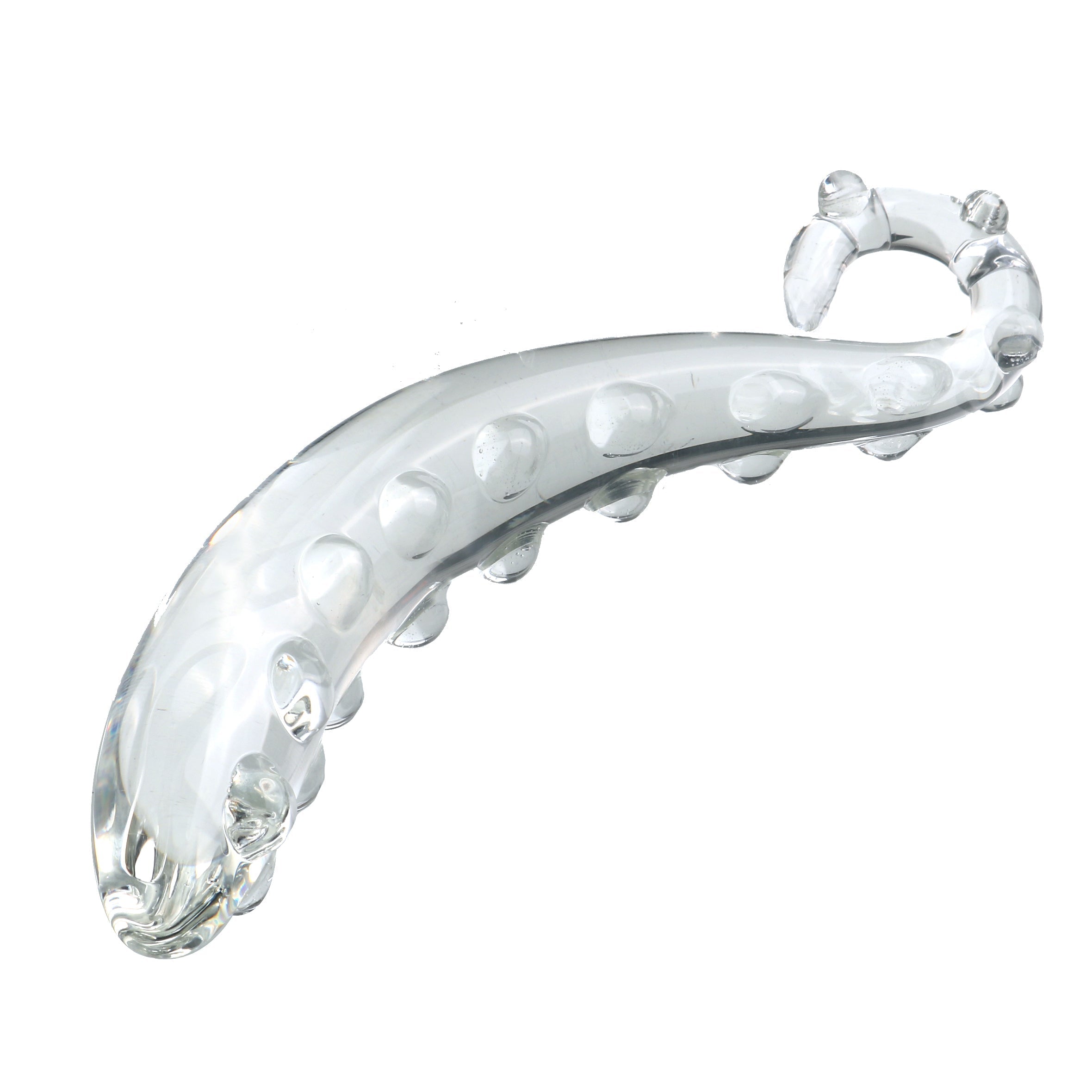 Gode Tentacule Transparent Verre À Picots