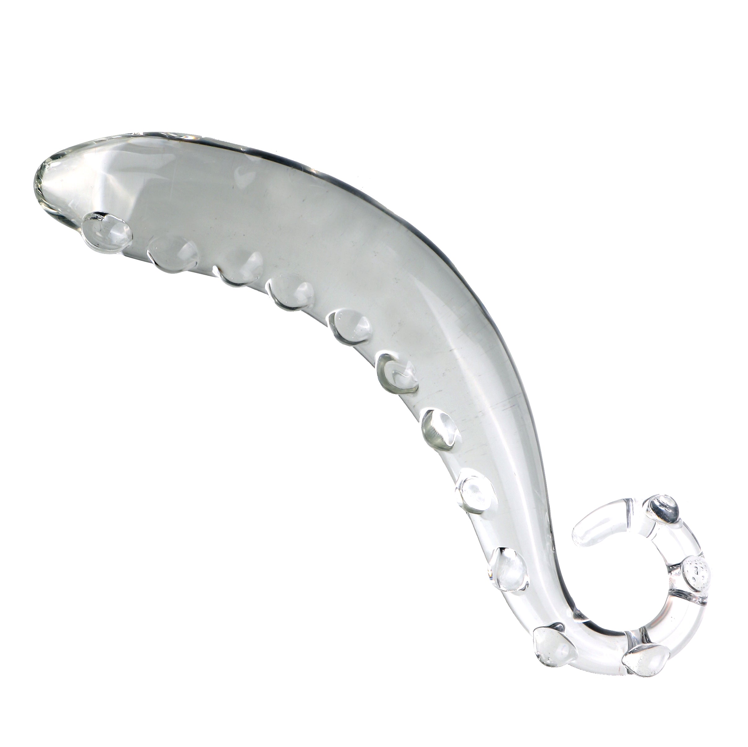 Gode Tentacule Transparent Verre À Picots