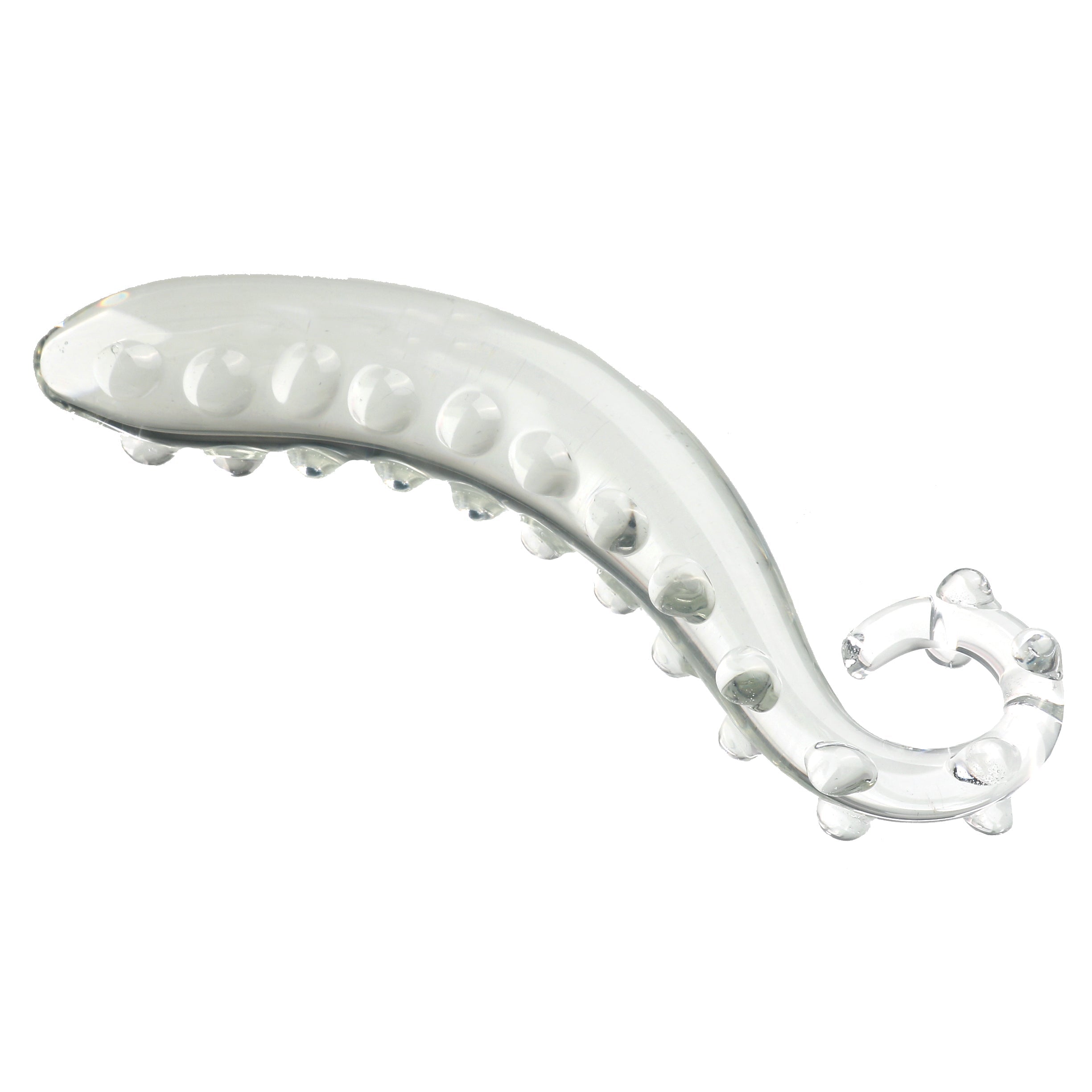 Gode Tentacule Transparent Verre À Picots