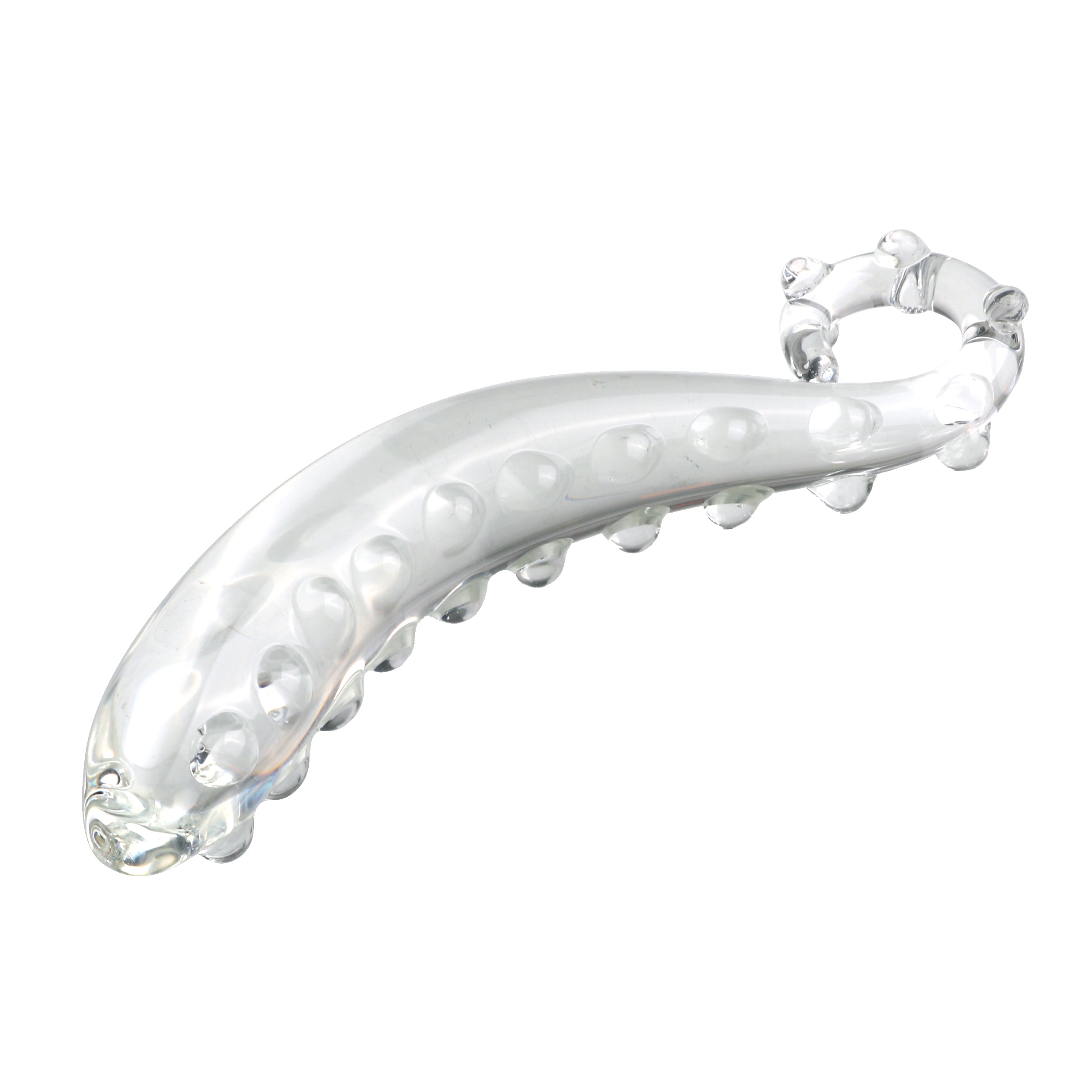 Gode Tentacule Transparent Verre À Picots